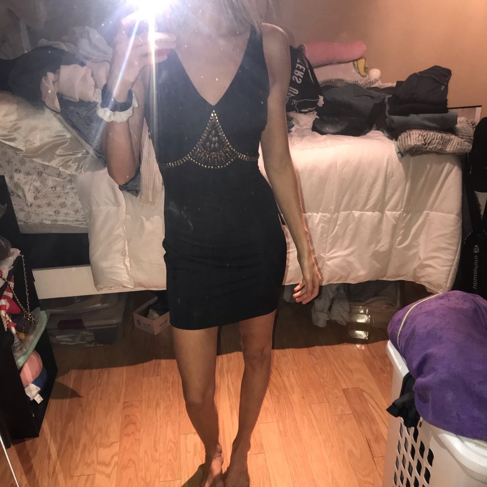 Black dress beautiful beading